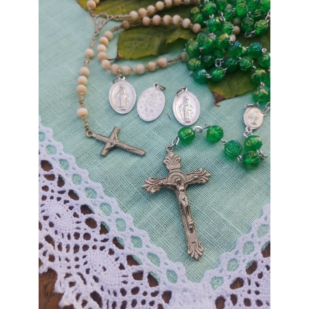 Vintage Catholic Prayer/Worship Lot // Rosary Collection